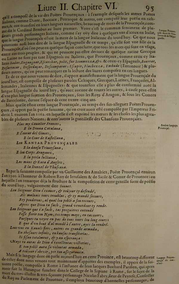 Livre II.Chapitre IV.Du langage des anciens Provenaux.